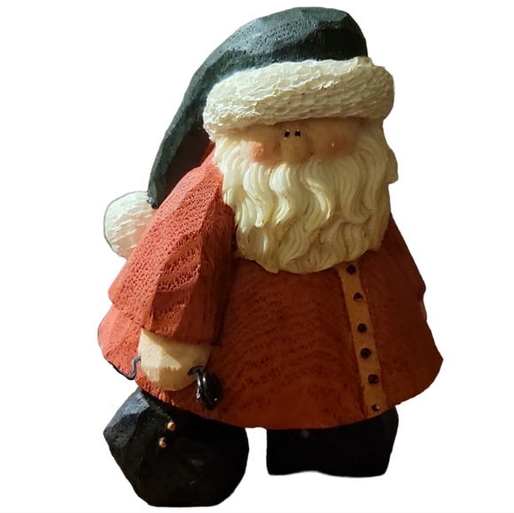 Vtg 1999 Crazy Mountain Santa Sleigh Snowman Kids Sculptures Figurine - Picture 3 of 8